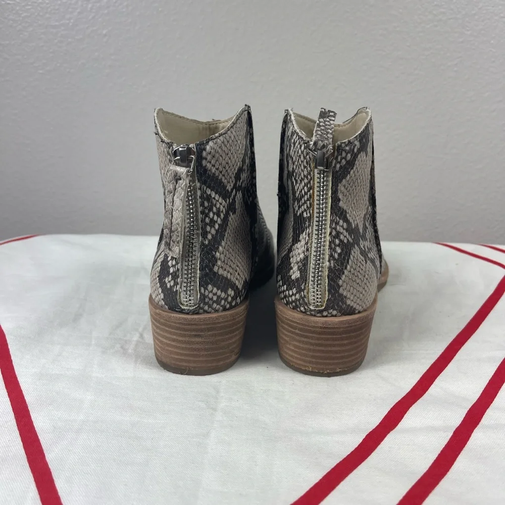 Dolce Vita Tavin Vegan Faux Leather Snake Booties 6.5